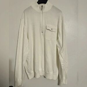 Mens Michael Kors Sweater | Size XXL | White Half Zip